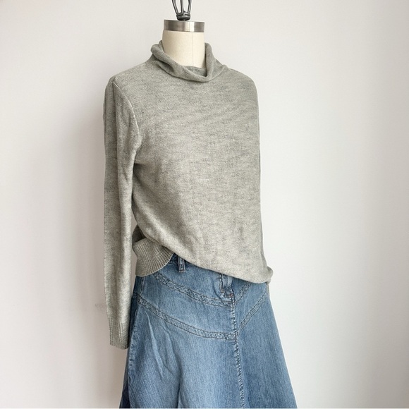 J. Jill Wearever Funnel-Neck Sweater Grey Women’s Medium - Picture 1 of 11